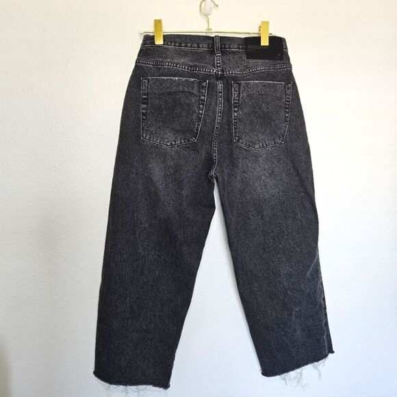 One Teaspoon | Smiths Wide Leg Barrel Denim Jeans Washed Black, Womens 26 - Picture 2 of 7